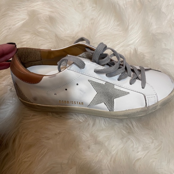 Golden Goose Super-Star White Vacchetta Tan Suede Patch - Picture 9 of 9